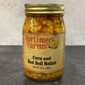 CORN AND RED BELL RELISH 16OZ GRE