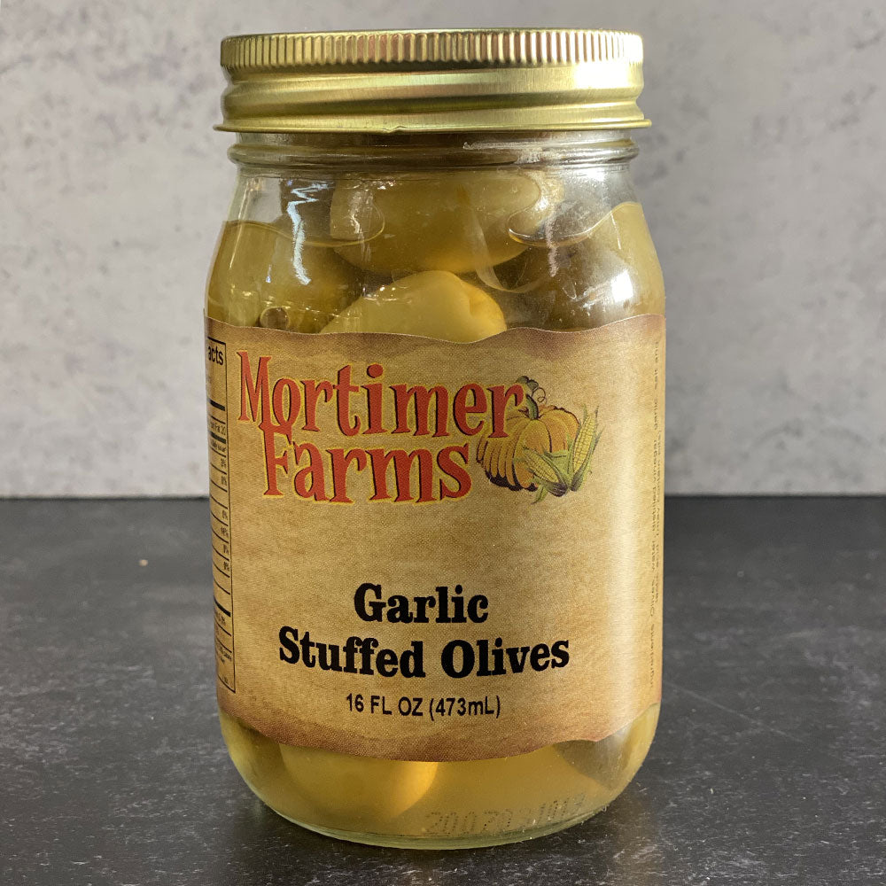 OLIVES, GARLIC STUFFED 16OZGRE