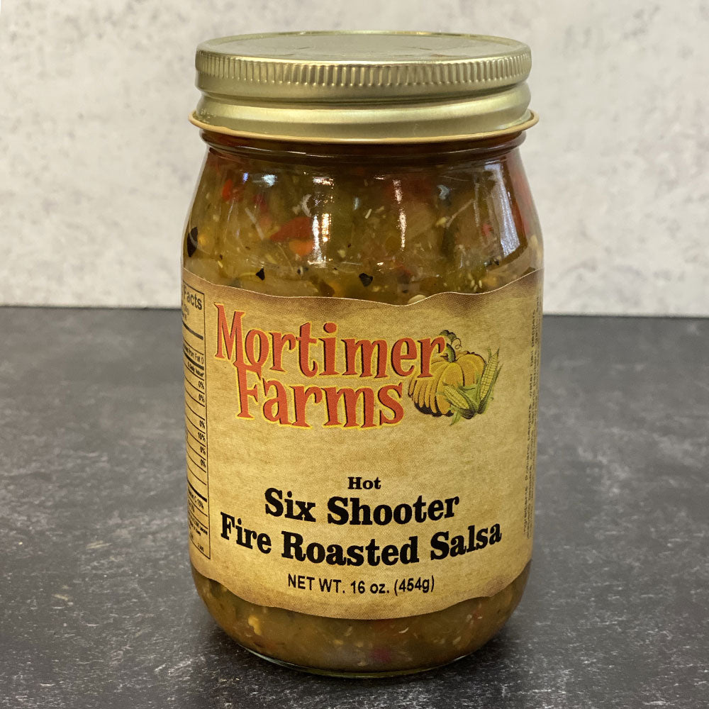 6 SHOOTER FIRE ROASTED SALSA (HOT)16OZ GRE