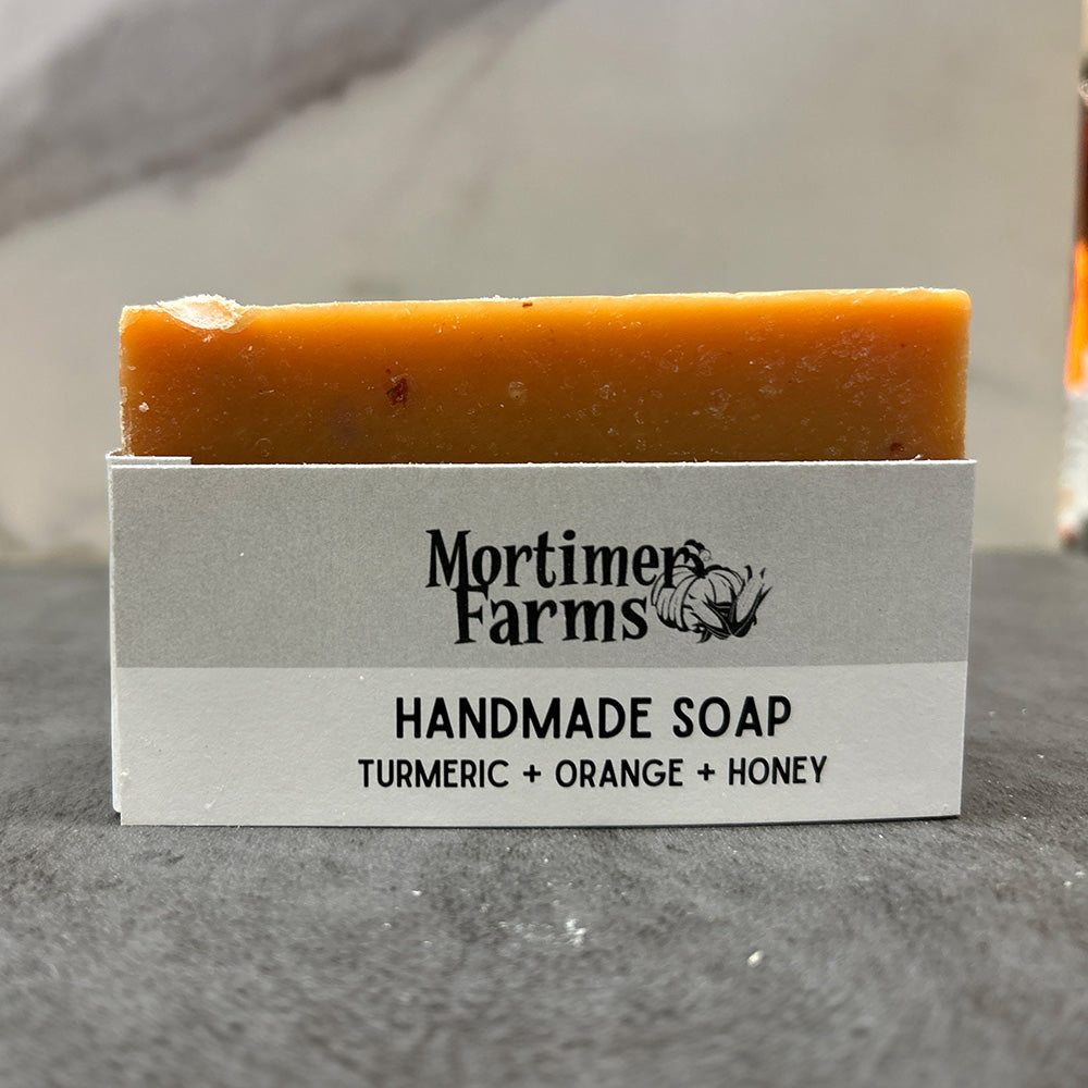 Handmade Bar Soap - Turmeric, Orange, and Honey