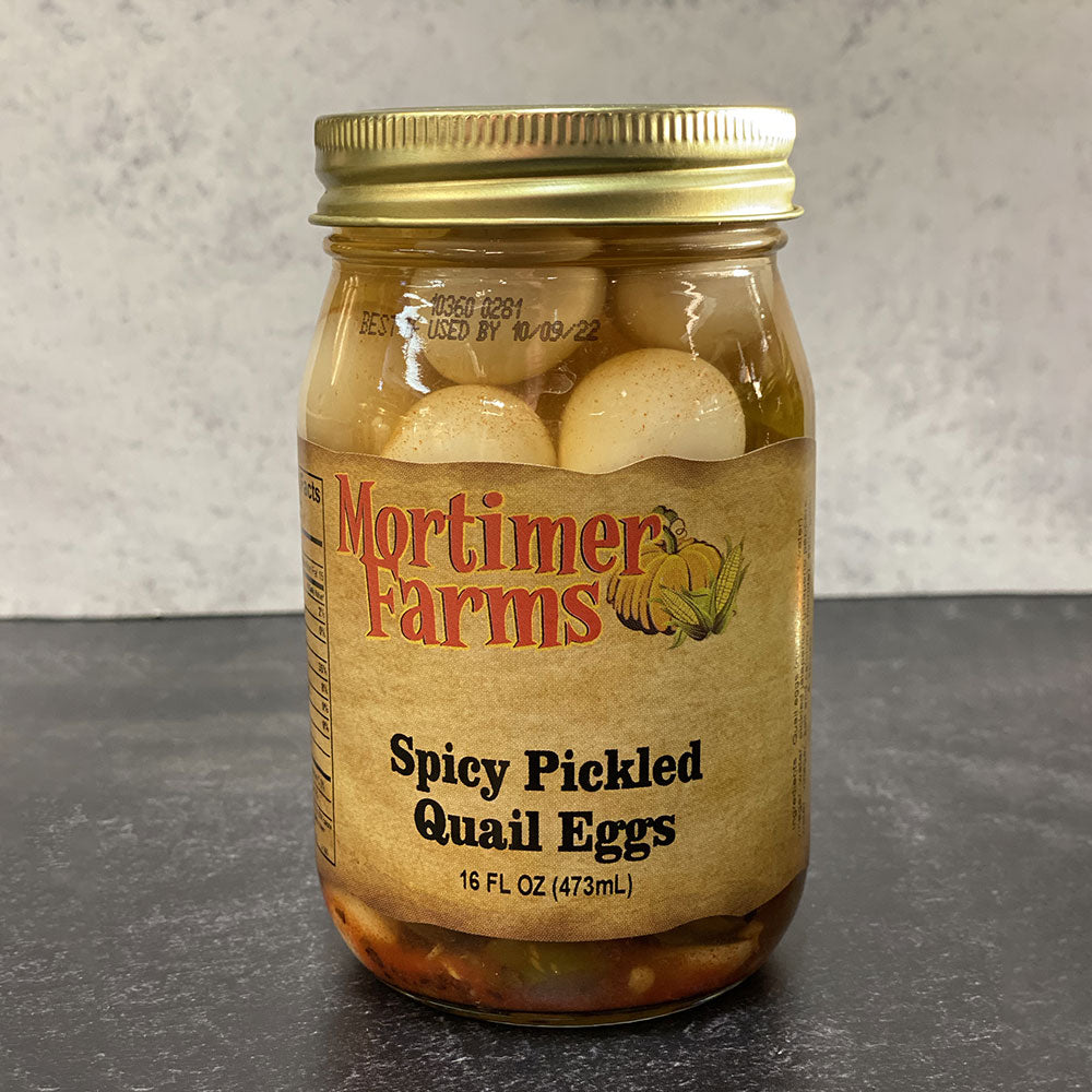 EGGS, SPICY PICKLED QUAIL 16 OZ GRE
